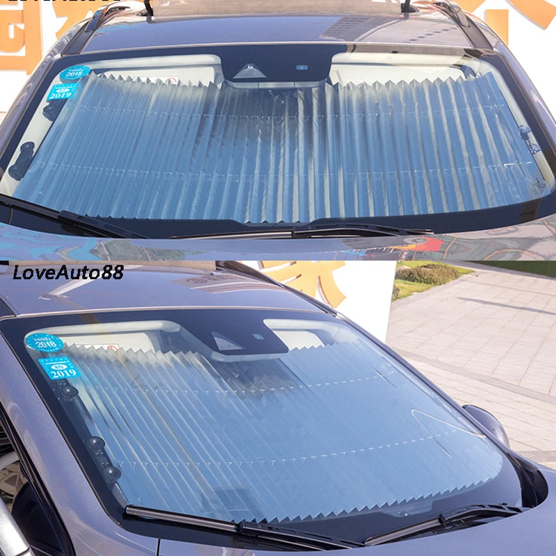 

Car Front Rear Sunshade Cover Window Covers retractable UV Protection Windshield For Volkswagen VW Jetta MK7 2019 2020 2021