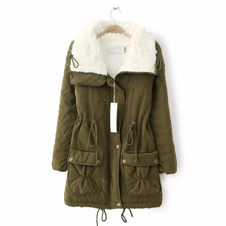 hot 2018 winter cotton coat women slim plus size outwear medium-long wadded jacket thick hooded warm parka | Женская одежда