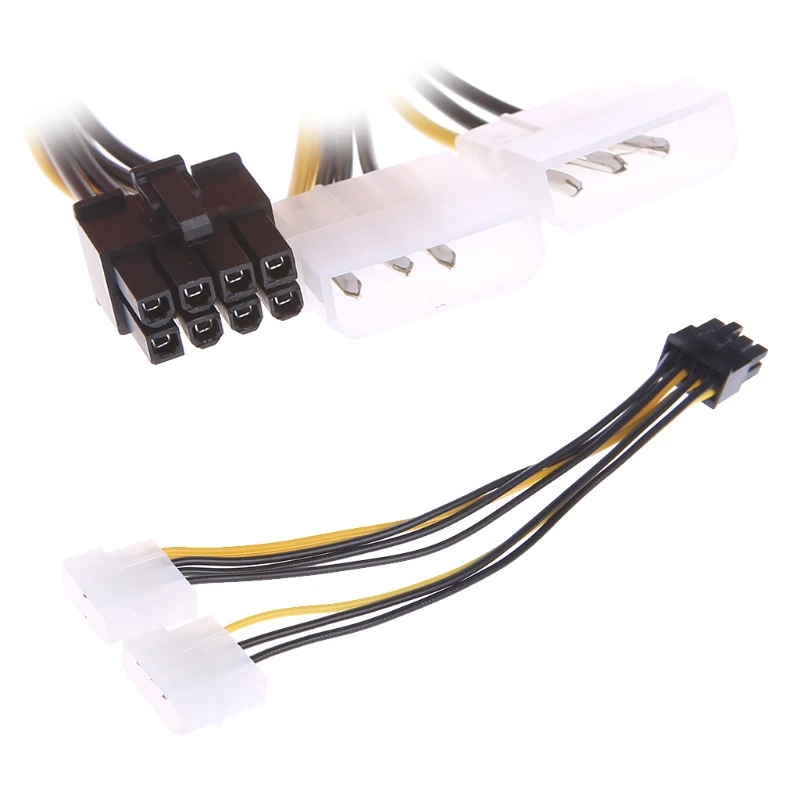 2x 4 контактный Molex LP4 до 8 PCI Express Видеокарта ATX PSU кабель адаптера