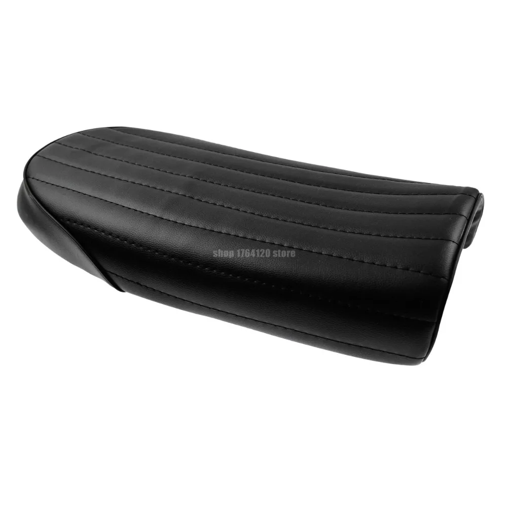 Черные/коричневые мотоциклетные вертикальные полосы Hump Cafe Racer Seat для Honda CB125S CB200