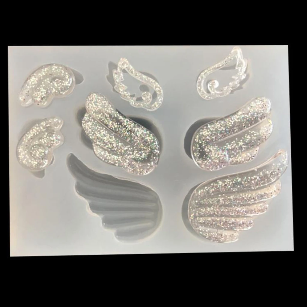 Angel Wing силиконовая форма для кабошонов эпоксидной смолы DIY Pendent Craft Свадебный Торт