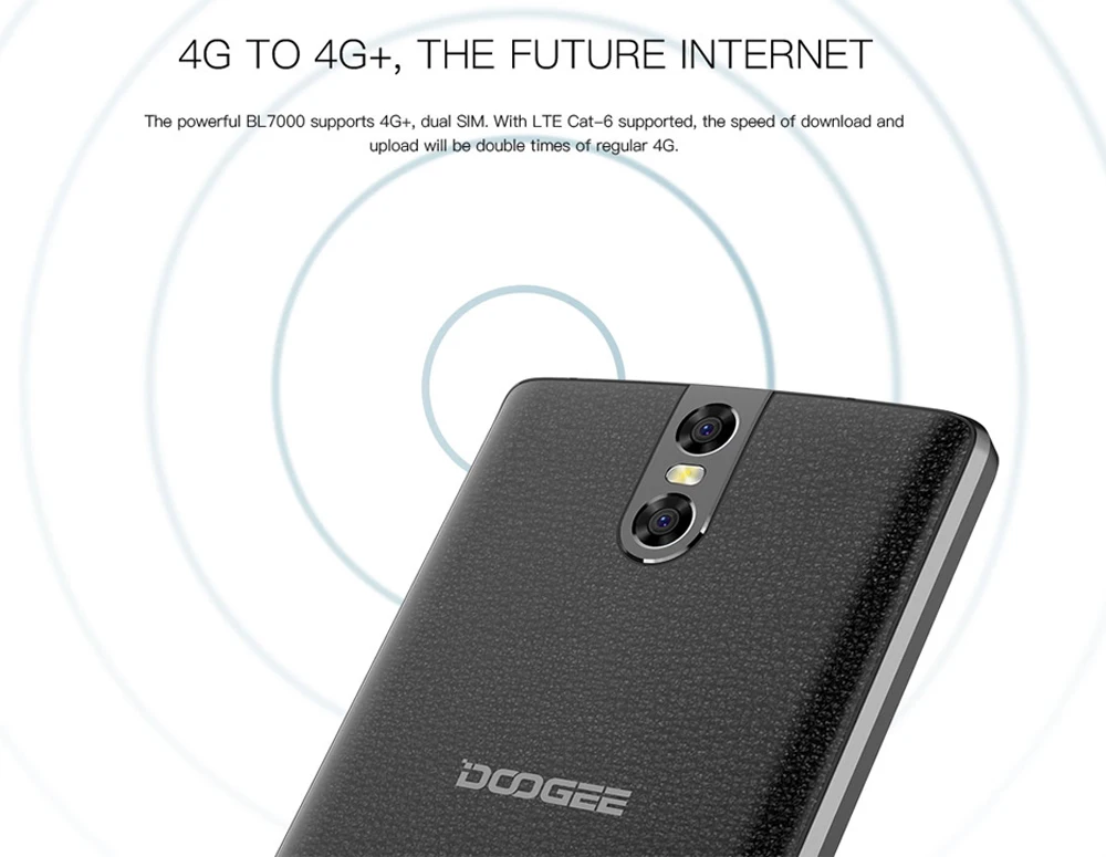 DOOGEE BL7000 Android 7,0 7060 мАч 12V2A Быстрая зарядка 5,5 ''FHD MTK6750T Восьмиядерный 4 Гб ОЗУ 64 Гб ПЗУ Двойная камера 13,0 МП смартфон
