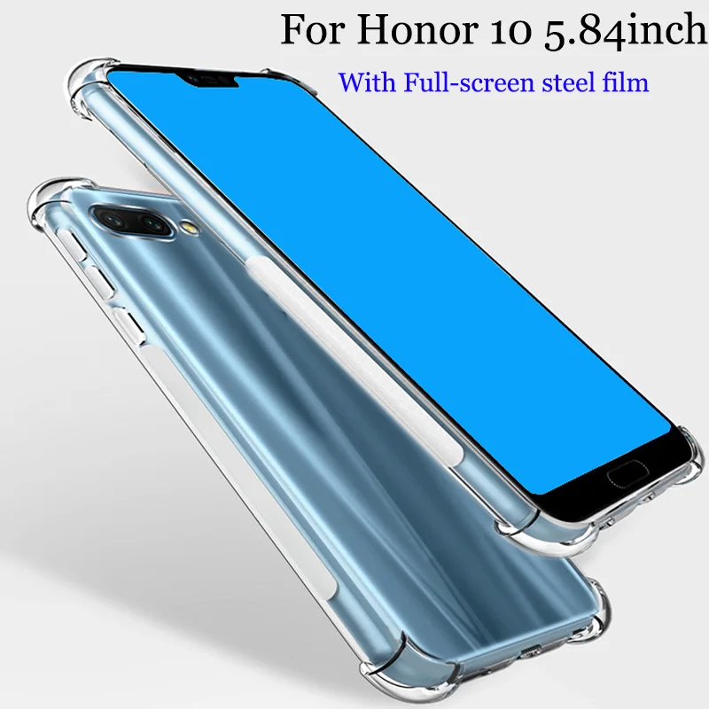 Чехол для Huawei Honor 10 прозрачный мягкий чехол накладка с камерой AI