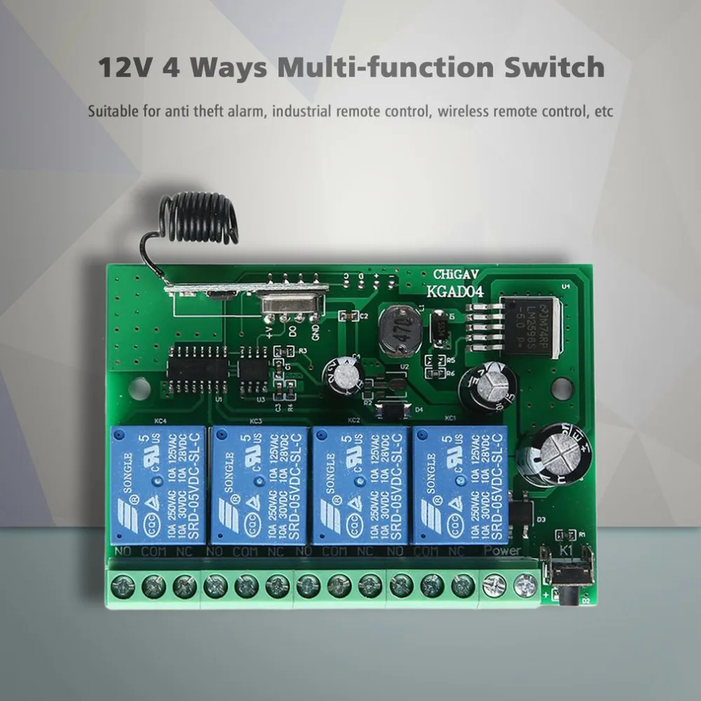 1 В шт. 12 4 способа Multi-function Switch Learning type Multi Modes RF 433 мГц универсальный беспроводной