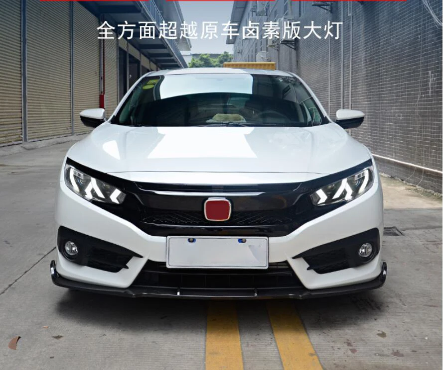 2 шт. автостайлинг фары для CIVIC 10th фары DRL год светодиодные ходовые огни биксеноновые фары противотуманные фары