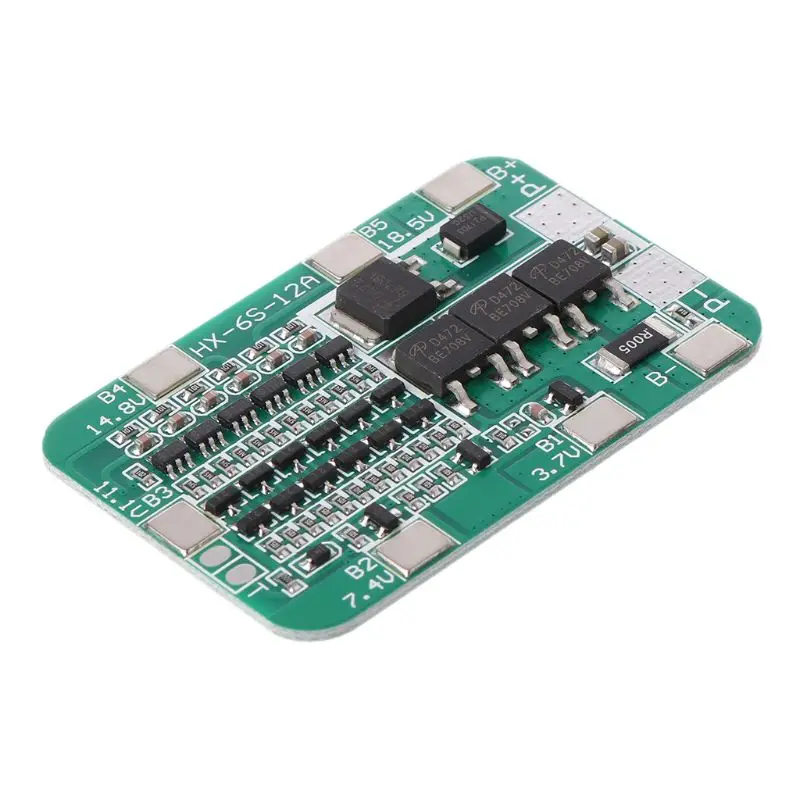 6S 15A 24V PCB плата защиты BMS для 6 пакетов 18650 литий-ионная литиевая батарея ячеечный модуль