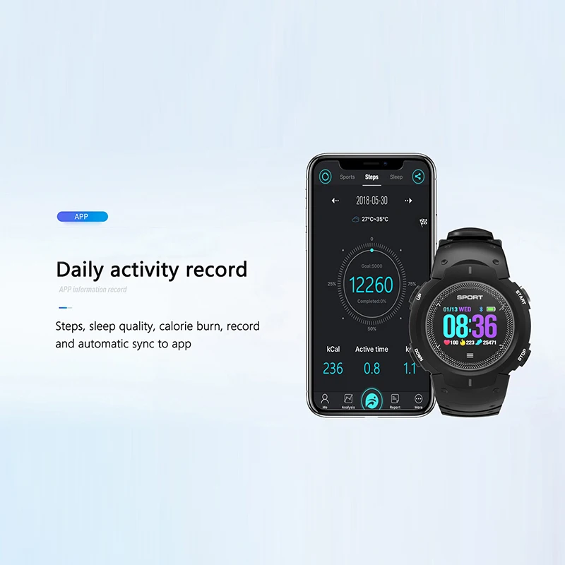 FocusSmart F13 Wristbands Bracelet Fitness Tracker HD Color Screen Heart Rate Monitor Blood Pressure Camera Waterproof Wristband |