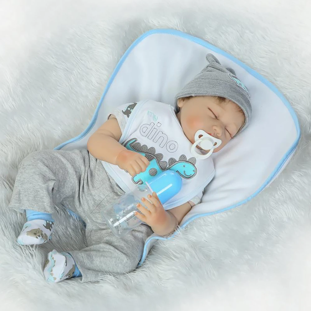 Модные куклы реалистичные 55 см Reborn Baby Doll мягкое тело Силиконовые Реалистичные