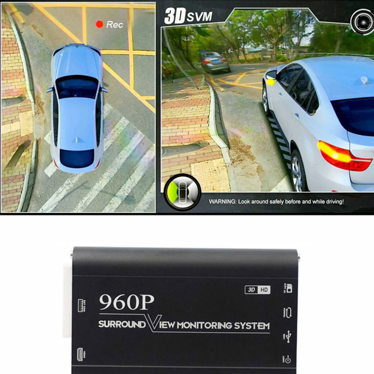 Новейшая система 3d наблюдения за окружающим видом автомобиля 960P DVR птицами 4