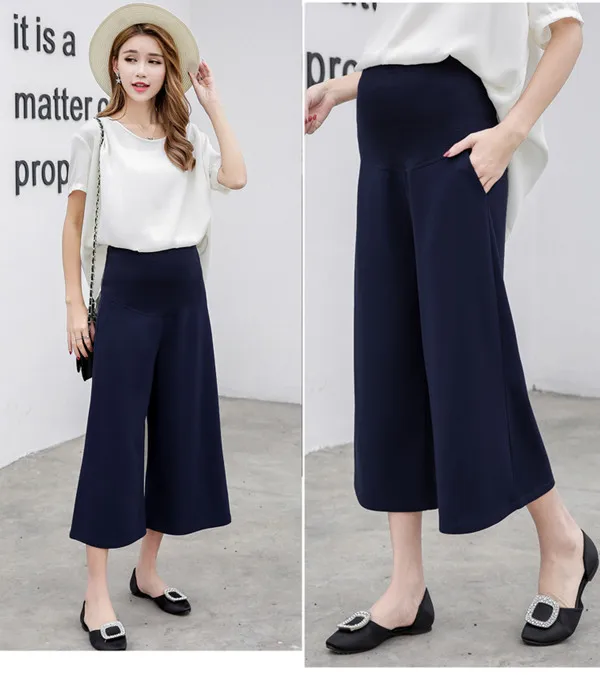 Женская одежда для беременных Fdfklak свободные укороченные брюки с эластичной