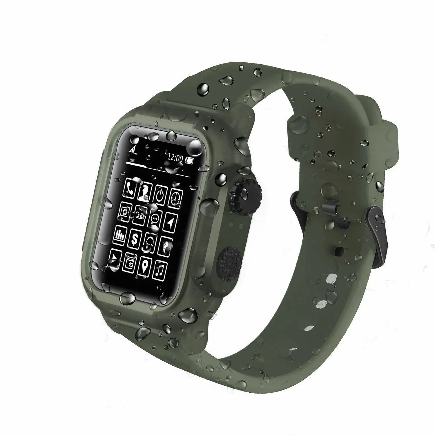 Для Apple Watch 4 5 Чехол 44 мм водонепроницаемый защитный чехол спортивный силиконовый