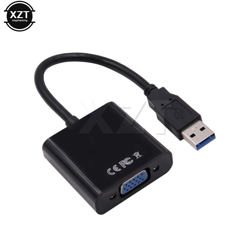 1 шт. USB 3,0-VGA 1920x1080p мульти-дисплей видео Графическая карта внешний кабель адаптер для Win 7 8 10