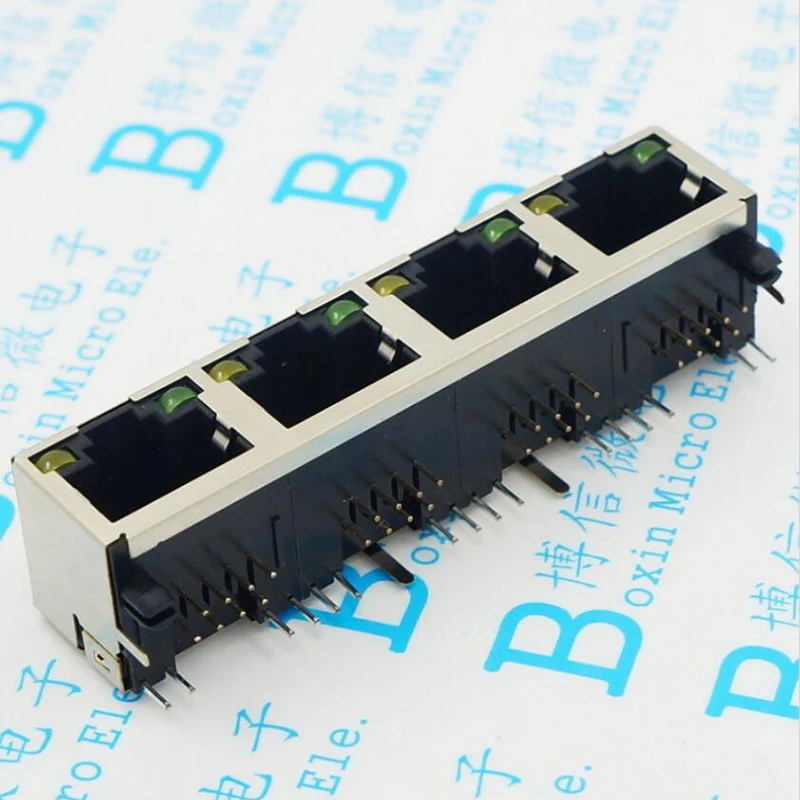 RJ45 56 1*4 с подсветкой 4 порта + LED/1x4/защищенная Сетевая розетка | Обустройство дома