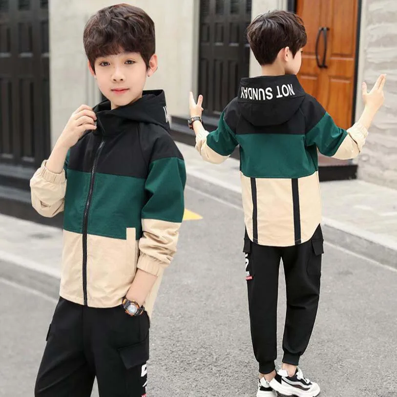 Комплект из 2 предметов для мальчиков теплая весенняя куртка на рост 110-160 см