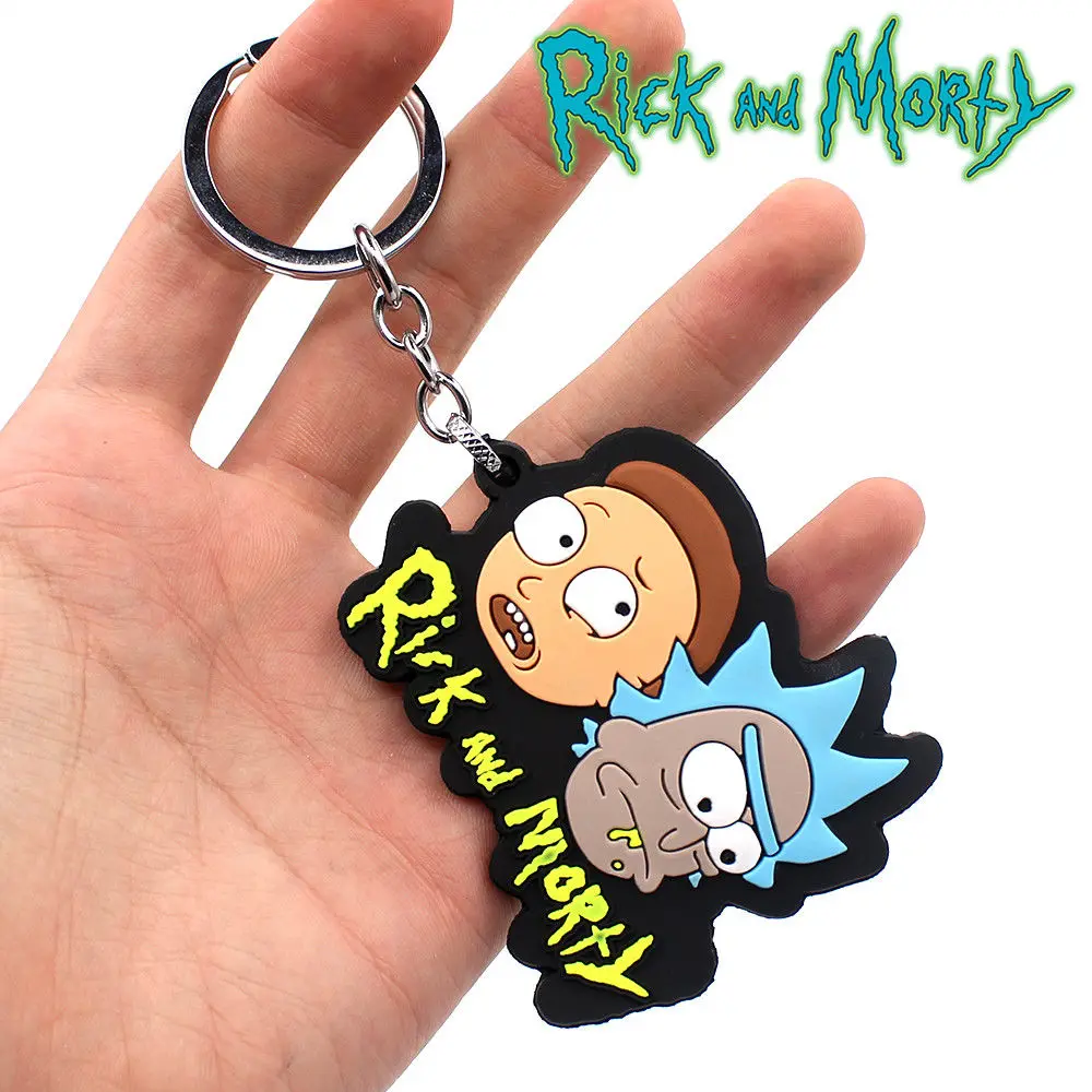 OHCOMICS горячая тапочки в виде персонажа аниме Рик и Мори брелок для ключей пвх