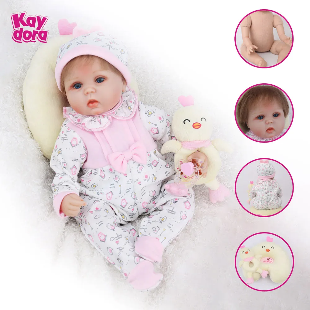 

KAYDORA Reborn Baby Doll 16 Inch 40cm Soft Clothes Body Realistic Reborn Lol Girl Dolls Menina Alive Real Lifelike Birthday Gift