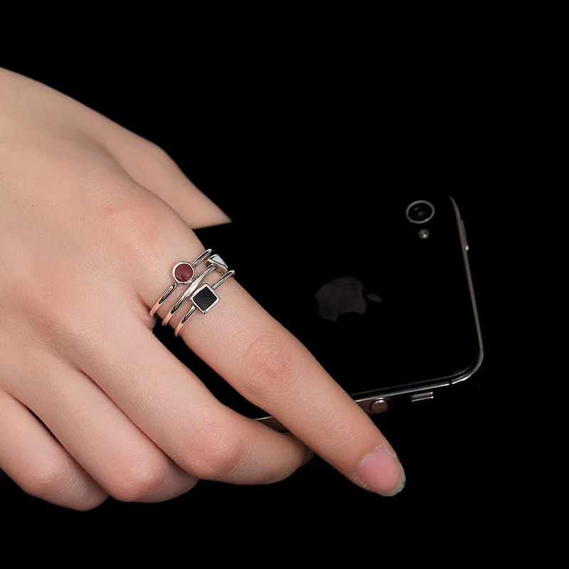 Серебряное кольцо S925 в стиле ретро простое модное женское кольцо|ring silver|s925 silverladies rings |