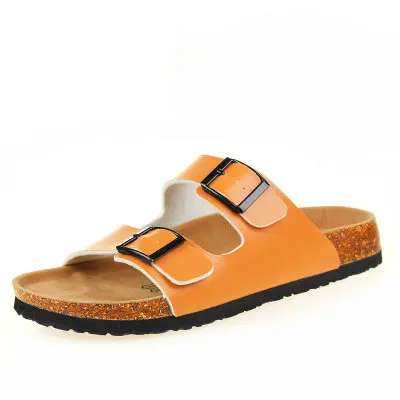 MVP BOY28 color New Summer Beach Valentine Cork Slippers Sandals Casual Double Buckle Clogs Slippers Women Flip Flops Shoe 35-44 - Цвет: 18