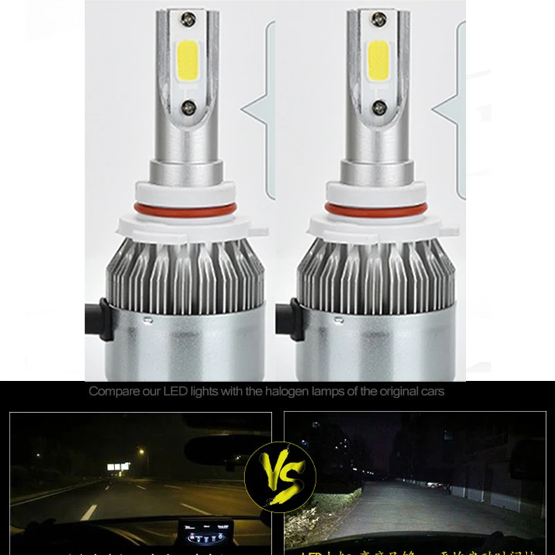 2X 9005/HB3 9006/HB6 Auto Fari 72 Вт 7600lm Dellɺutomobile Lampadine6 Automobile Faro 6000 K 12В fendinebia C6 Led | Автомобили и