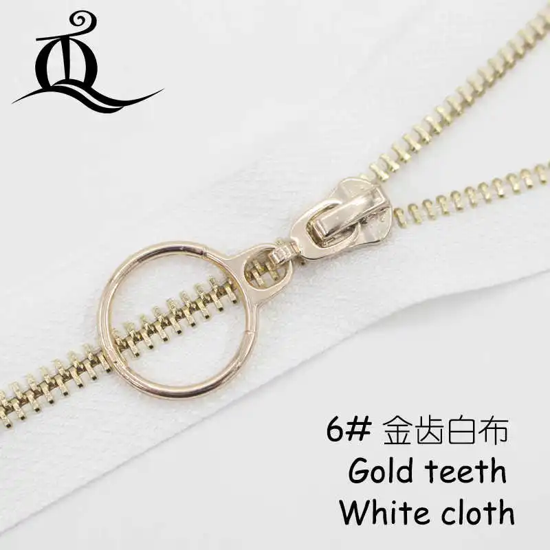white-gold tooth Close-End 15-45 см 5#1 шт белый и черный Золотой Серебряный Металлический молния для швейные молнии, аксессуары для одежды джинсы молнии DIY Инструменты молния - Цвет: white-gold tooth