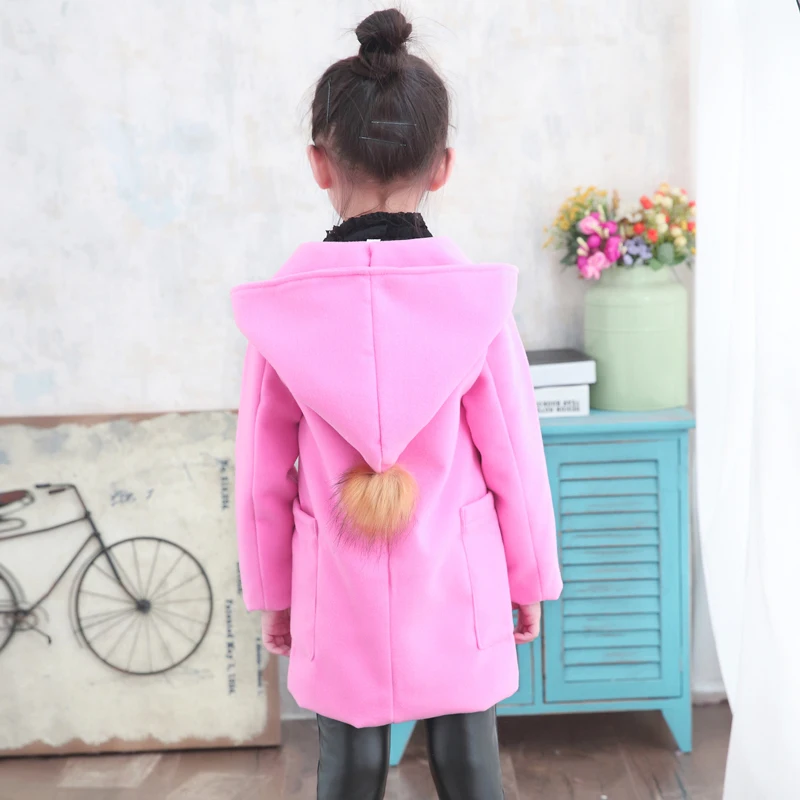 2018 Brand Girls Autumn Spring Coat Kid Long Sleeve Christmas School Cute Hooded Outerwear Girl Fashion Jacket Clothes | Детская одежда