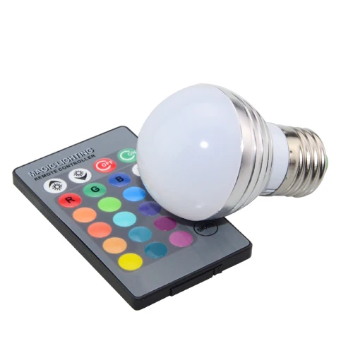 E27 E14 16 Цвета изменение 3 Вт 85 265V волшебный RGB Светодиодный светильник для сцены DJ с