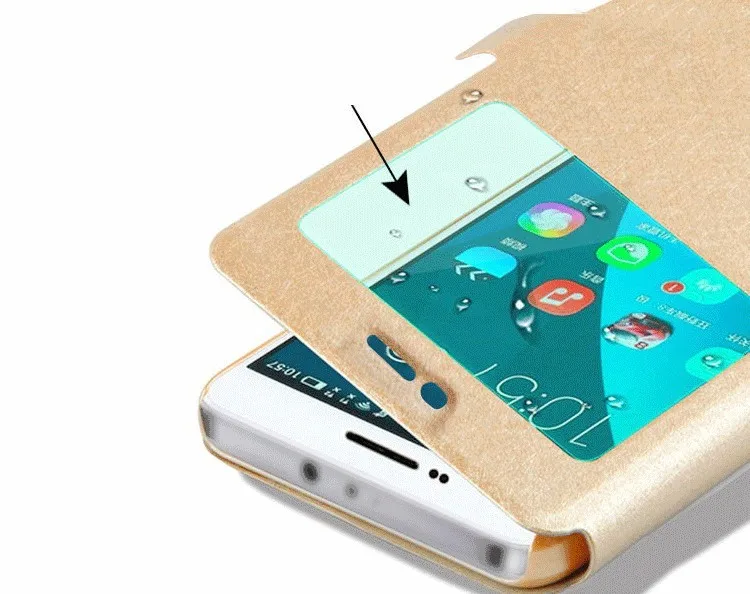Для huawei Y3 II случае быстрый ответ окном View Flip Стенд PU кожаный чехол для huawei Lua-L21 Y3II Y3 2 чехол телефона случаях Fundas
