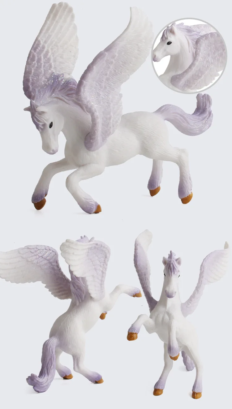 Симпатичные Pegasus Tenma Elves Овцы единорог модель моделирование мини животное лошадь модель Фигурка диких фигур детские развивающие игрушки подарки