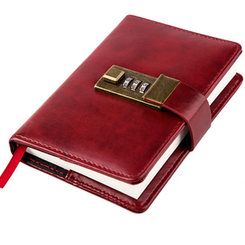 

1PCS Creative A7 Portable Writing Pads With Lock Password Simple Pocket Diary Notebook Lockable Sketchbook School Traveler Supp