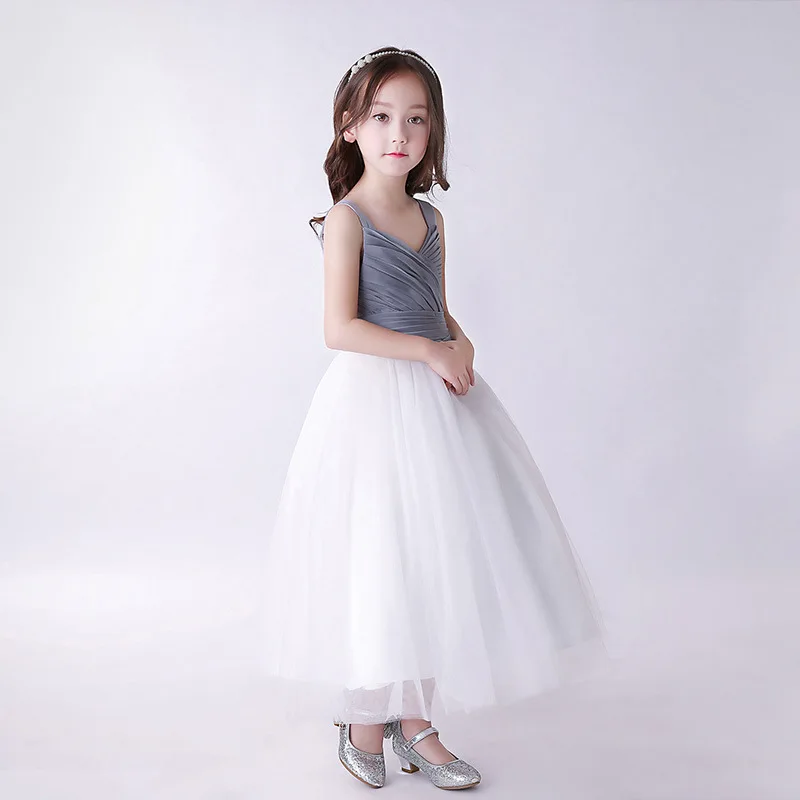 Elegant Girl Dresses Fashion Kids Lace Party Tulle Flower Princess Wedding Baby Ball Gown | Детская одежда и обувь
