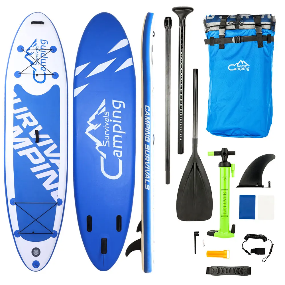 KS SP1009 10 'взрослый надувной SUP борд белый и синий контроль серфинга нескользящая