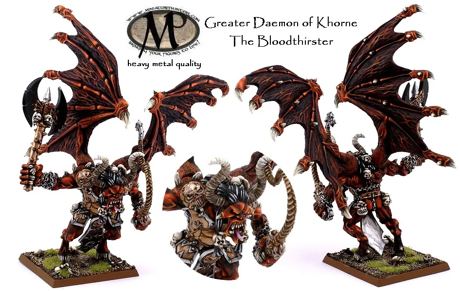 Большой демон Khorne металлическая модель|Игровые фигурки и трансформеры| |