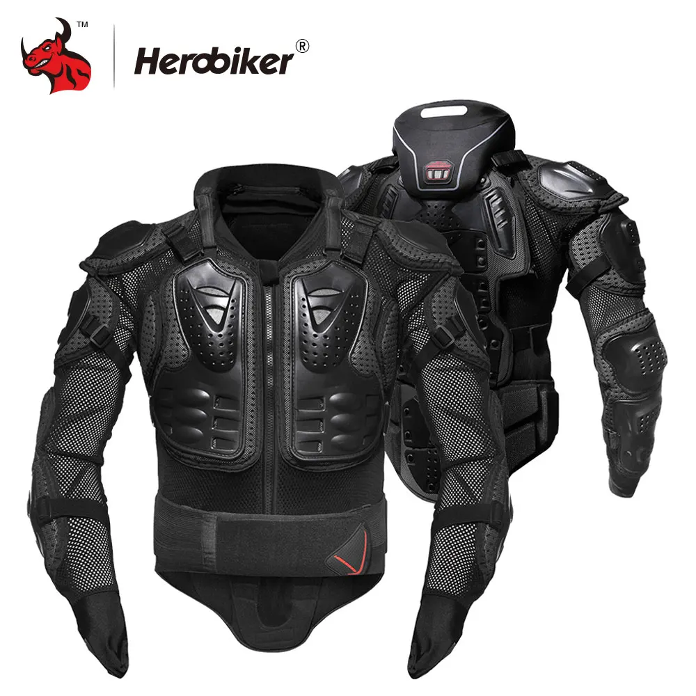 HEROBIKER, мотоциклетная броня, защитное снаряжение для мотокросса, броня для тела, грудь для мотогонок, гоночная куртка, мотоциклетная защита, S-5XL - Цвет: MC1008-5D