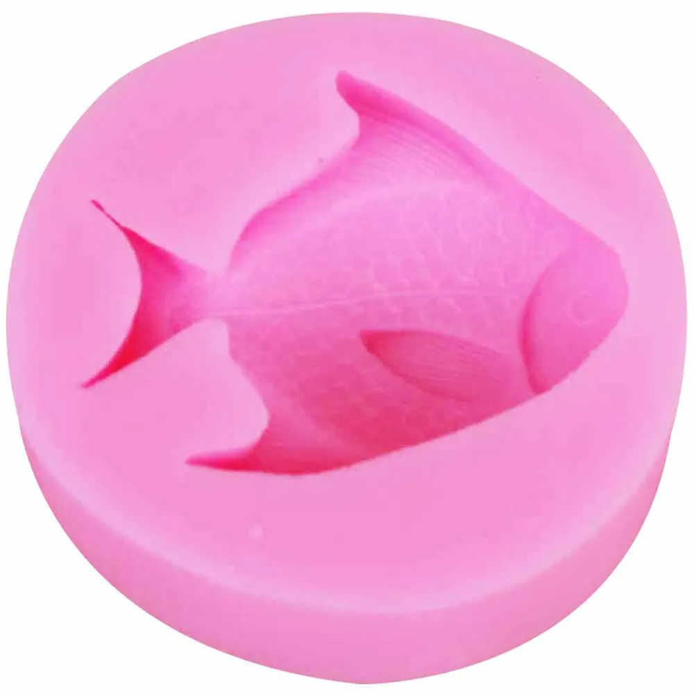 3D рыбы лампы в форме свечи формы мыла прессформы Кухня-выпечки смолы силиконовые