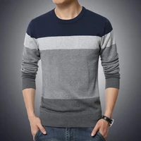 autumn winter brand new men casual sweatshirt man knitted clothes slim long sleeve spring striped sweatshirts tops