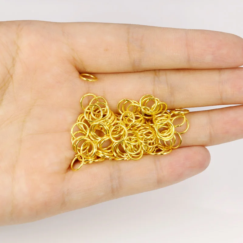 400 шт./лот антикварные позолоченные одиночные петли соединительные кольца и