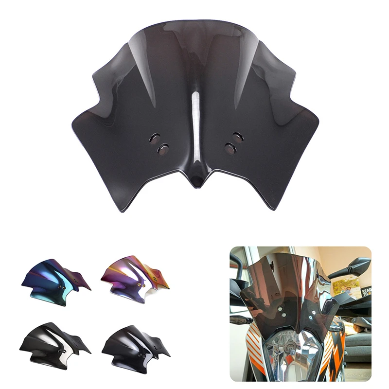 

For KTM DUKE390 2013 2014 2015 Motorcycle Windscreen Windshield Shield Screen With Bracket Wind Deflectors Windshield
