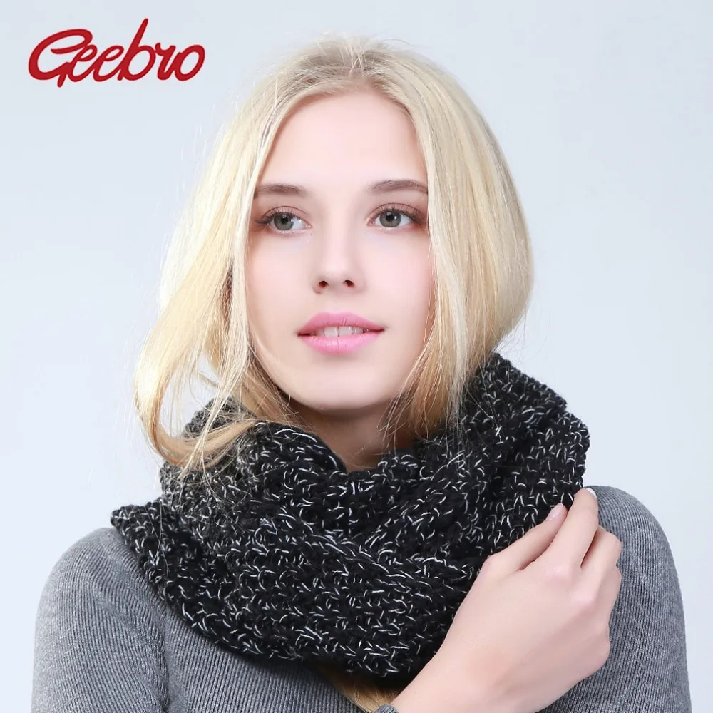 

Geebro Women's Candy Color Scarf Winter Casual Warm Knitted Scarves For Girls Ladies Acrylic Knitting Neck Scarves DQ145