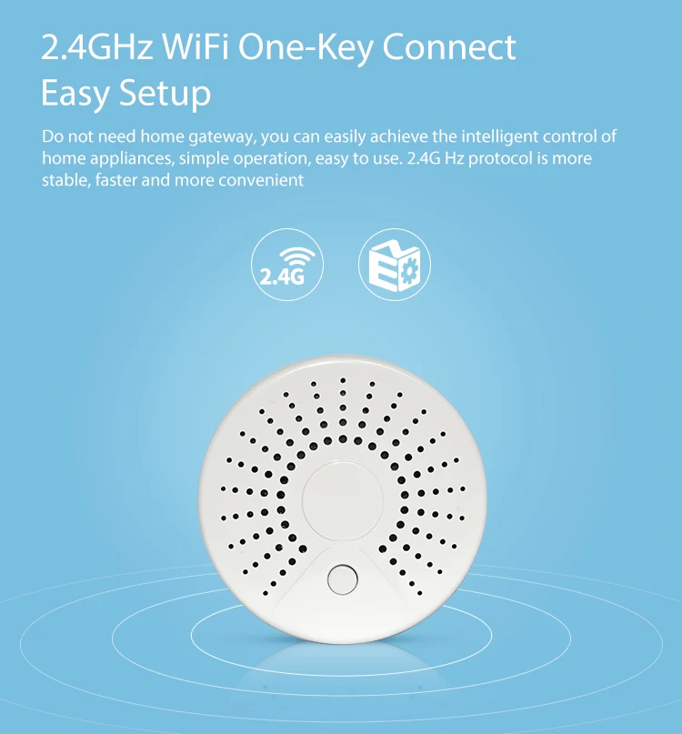 Smart Life App Wi-Fi детектор дыма и высокая температура сигнализации Wi-Fi датчик дыма без концентратора требуется работа с IFTTT батарея в комплекте