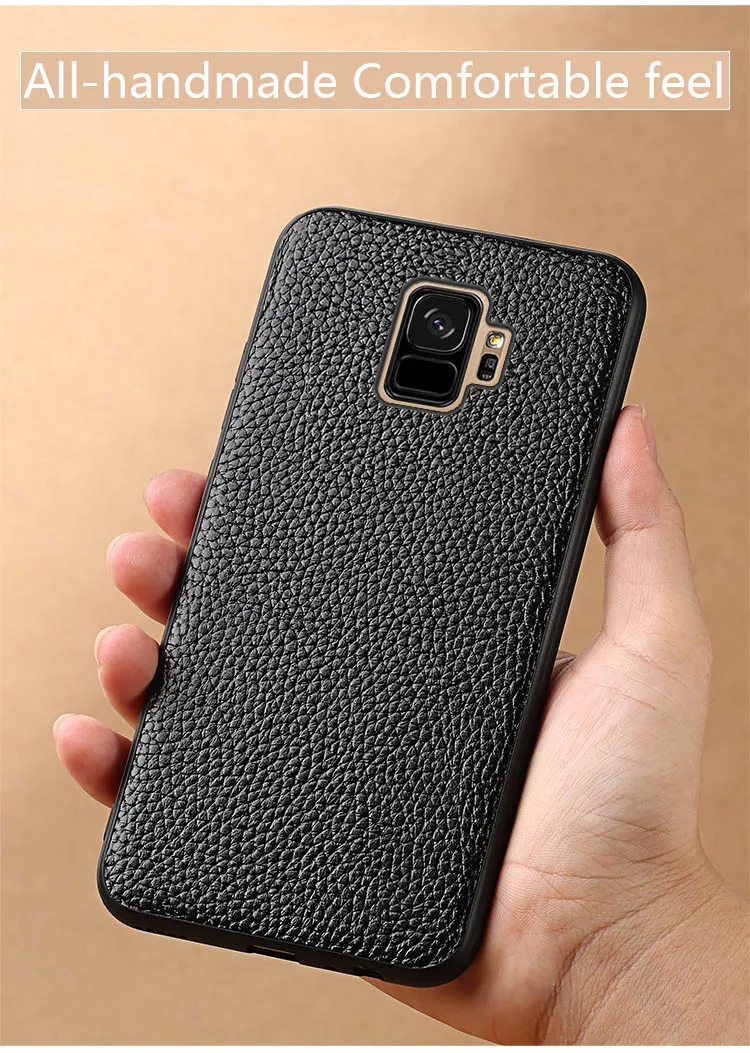 Натуральная кожа чехол для телефона для samsung S7 S8 S9 Plus Note 8 9 чехол с зернистой текстурой задняя крышка для A3 A5 A7 A8 J5 J7 чехол s