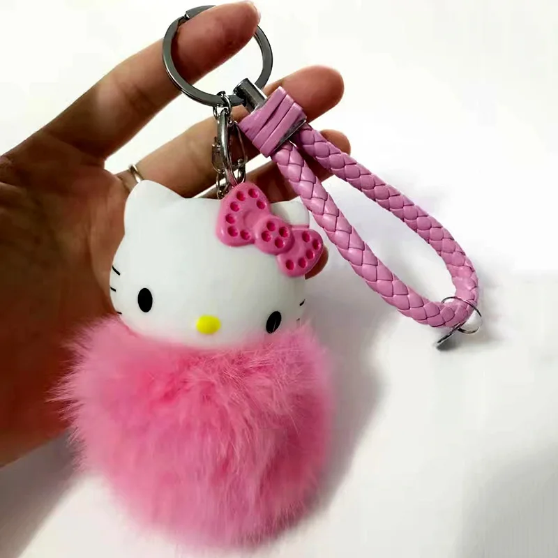 Pom рисунок Hello Kitty помпоном аниме свинья брелок прекрасный мультфильм мешок висит