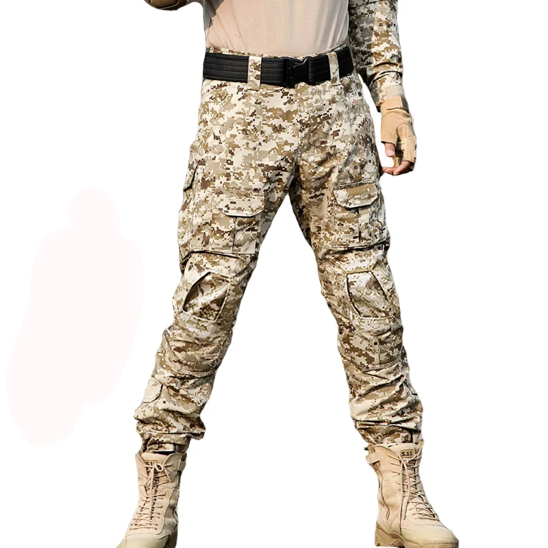 

Брюки-карго мужские камуфляжные, тактические штаны в стиле милитари, для скалолазания, с наколенниками, для охоты и отдыха на открытом возду...