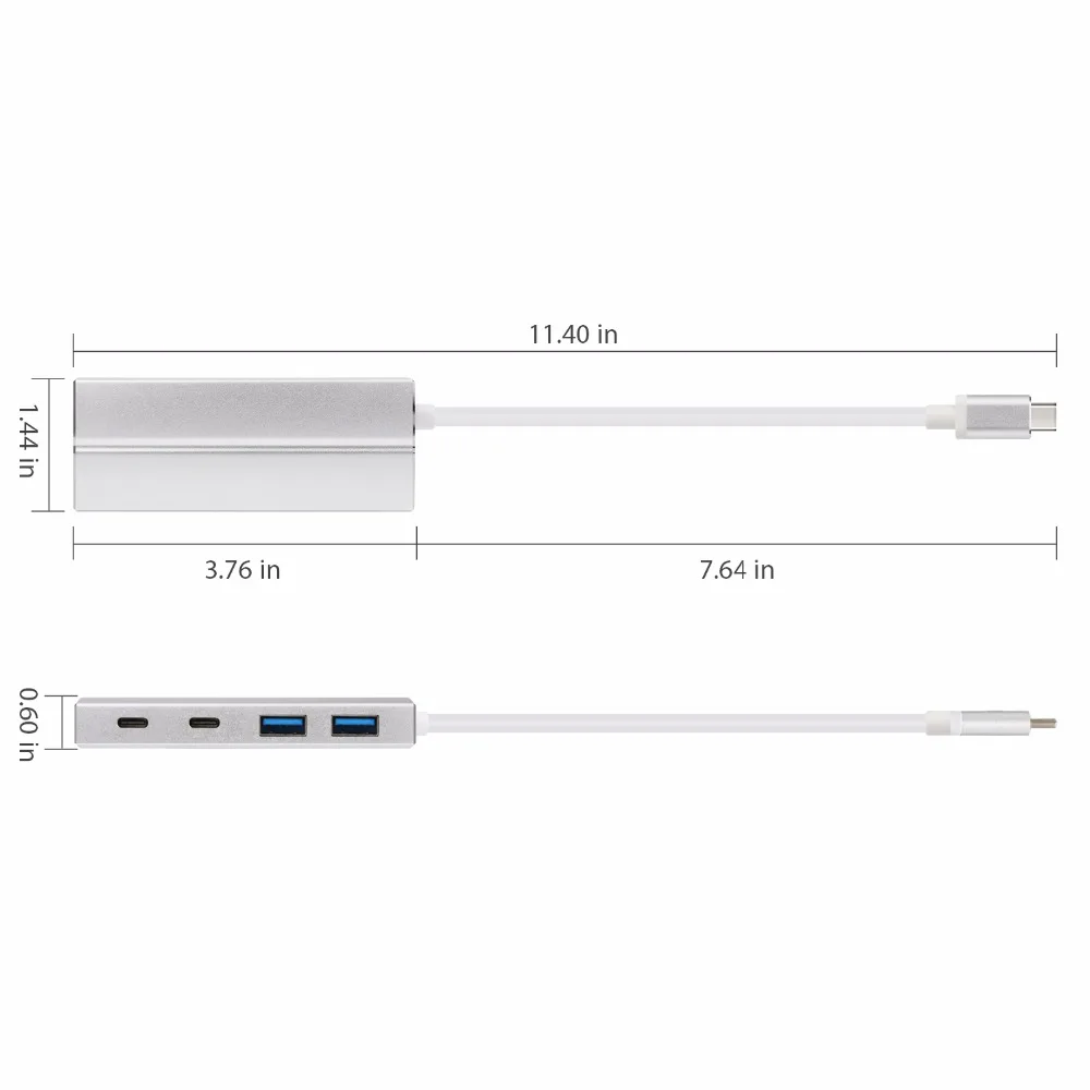 YUNCLOUD USB hub Тип-C 3 1 концентратор с 4 Порты usb и разъёмы Gen2 Тип C зарядка PD супер
