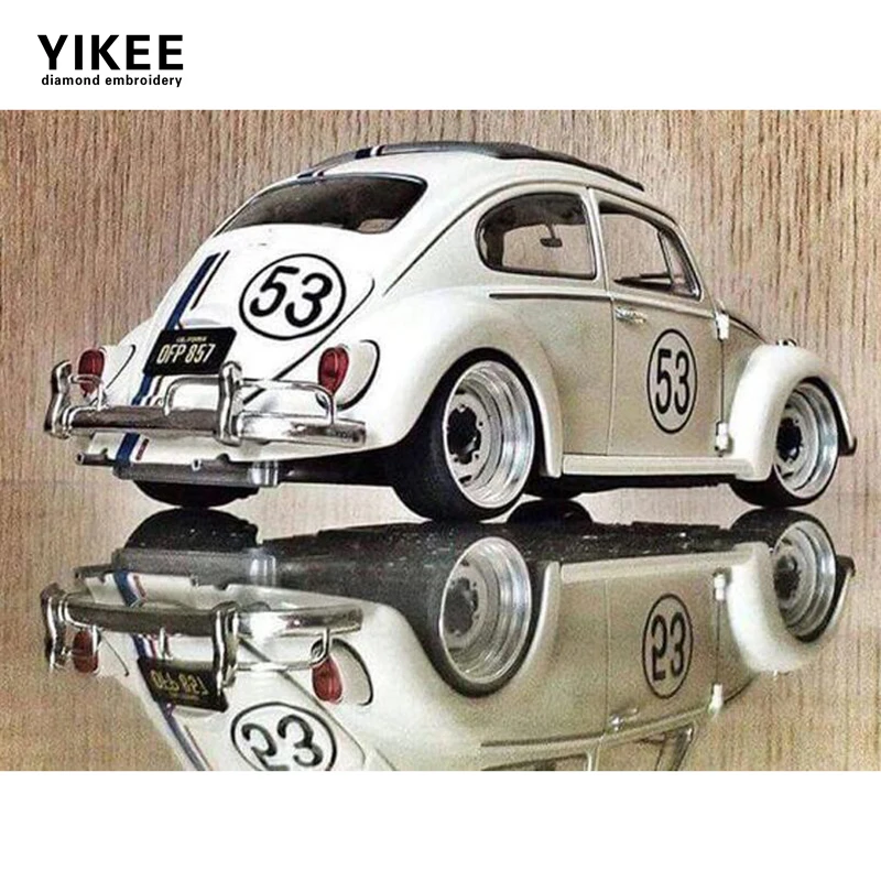 Алмазная вышивка YIKEE Автомобиль vw полноразмерная мозаика сделай сам алмазная