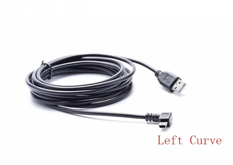 Левый и правый угол от USB 2 0 до Mini 5 pin M/M Кабель питания A папа к P B для GPS|angle usb|right angle