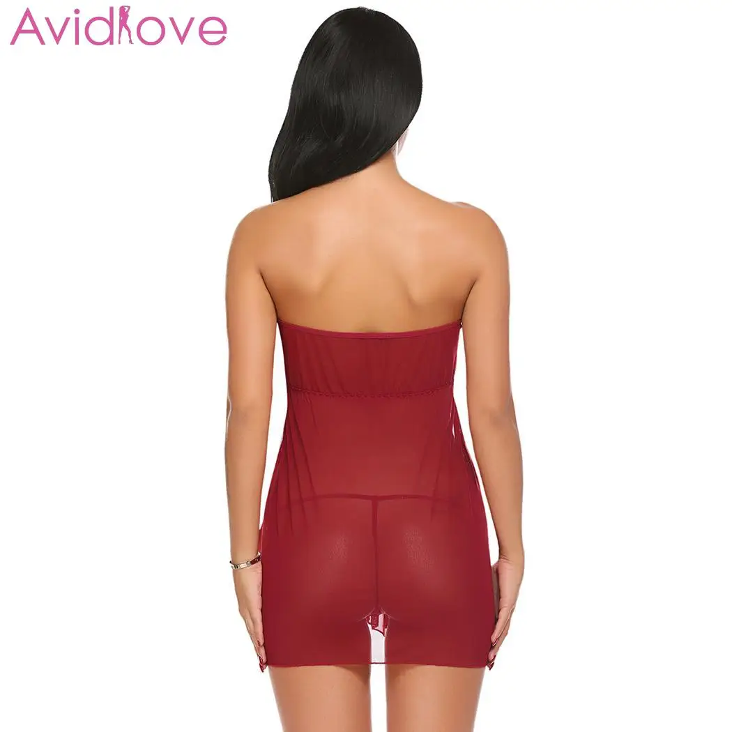 Avidlove женские прозрачные костюмы для невесты Сексуальное белье Babydoll без бретелек