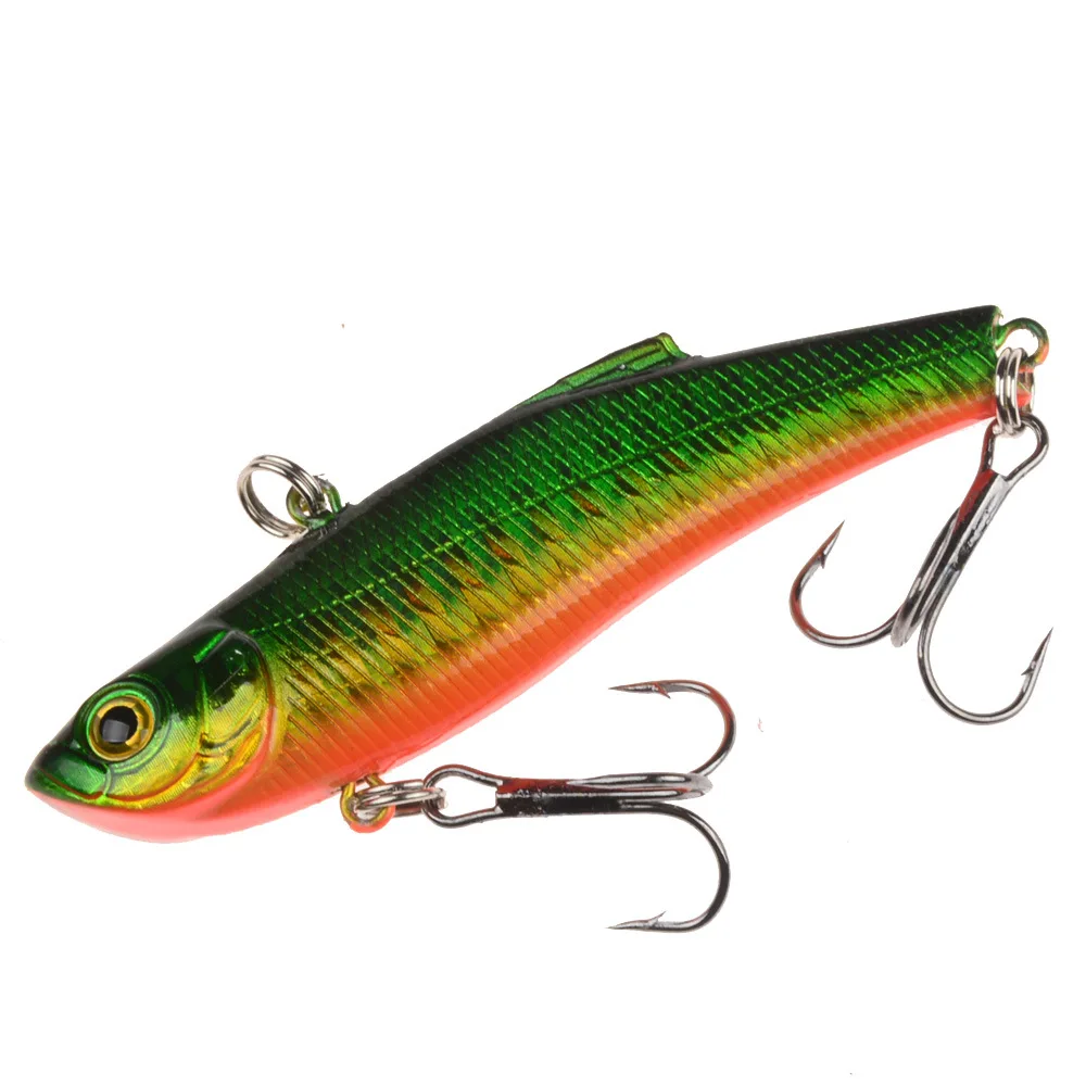 1 pc 7 cm/18g Artificial Japanese Tomb VIB Fishing Lure lead inside Hard Bait Diving Swivel Bait Winter Sea Fishing Tackle
