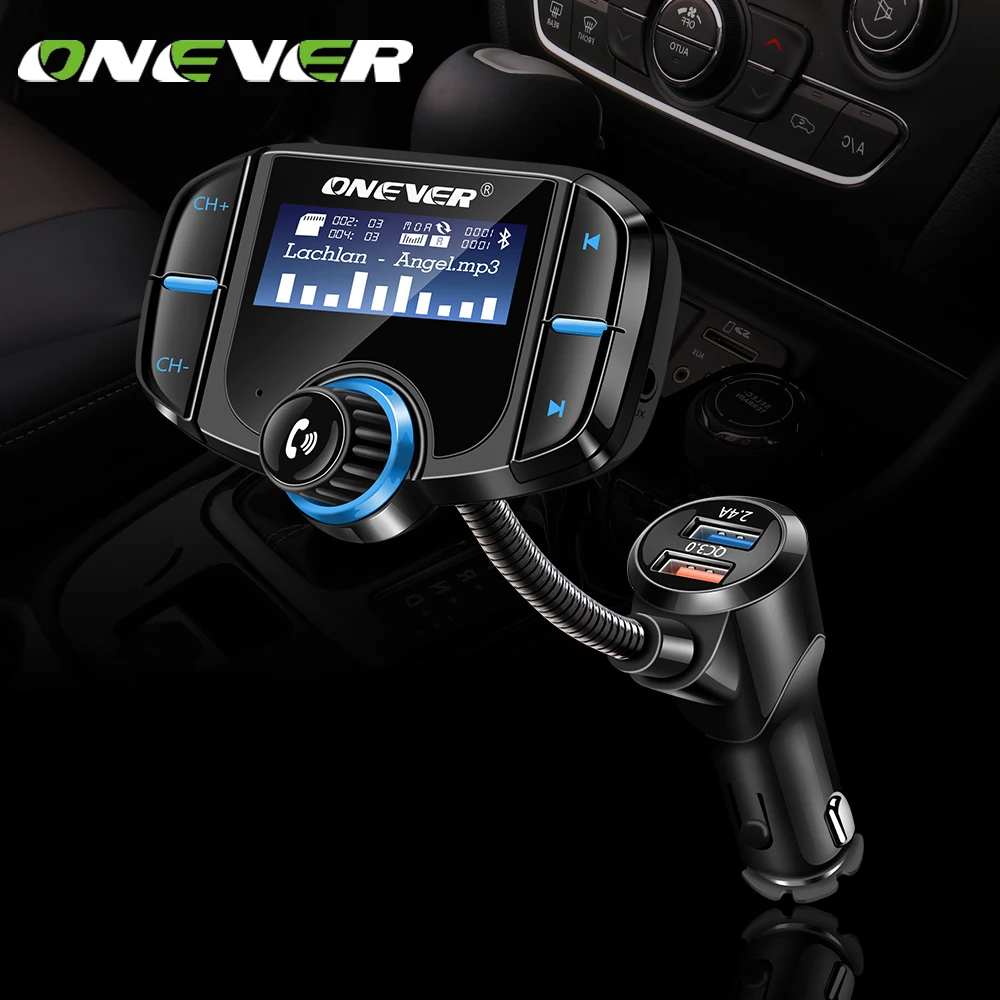 ONEVER Bluetooth fm передатчик MP3 плееры модулятор Автомобильный комплект с qc3.0 Dual USB