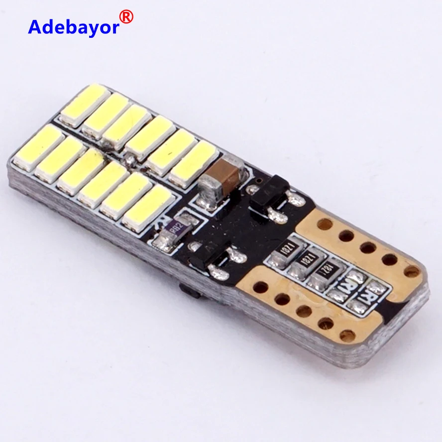 16 X T10 светодиодных фар для авто лампа автомобиля из CANBUS w5w 4014 24smd 8W 6000K Светильник