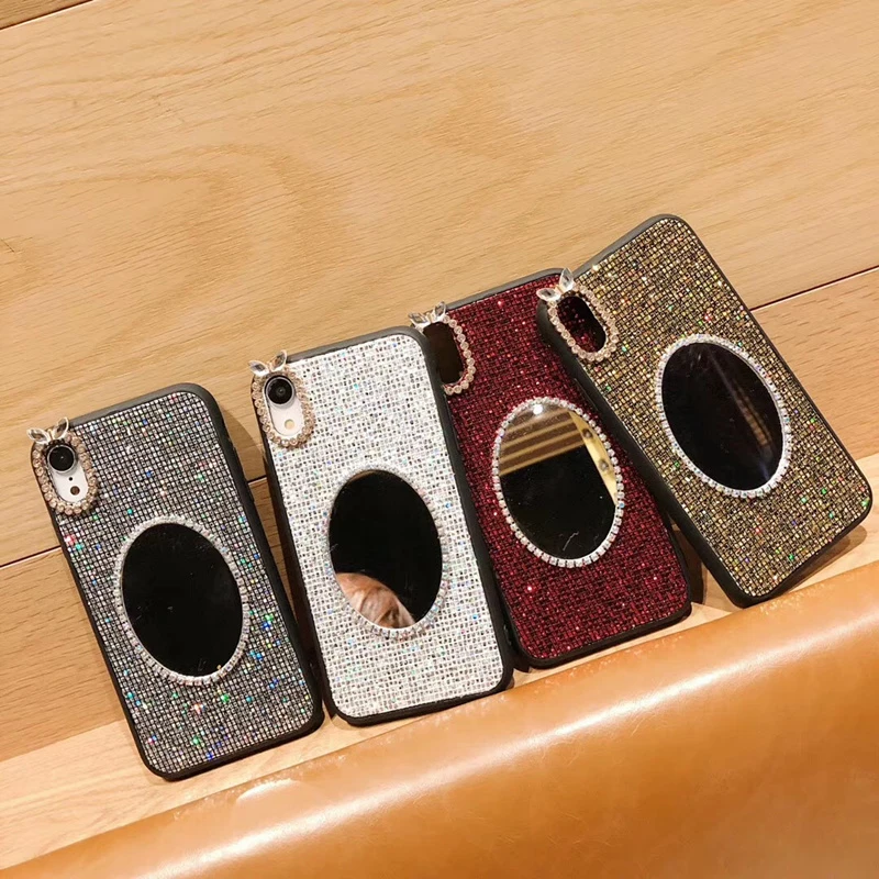 Чехол Ainike с блестящим алмазным кольцом для OPPO R9 R11Plus R15 17Pro A83 A79 A5 K1 зеркалом